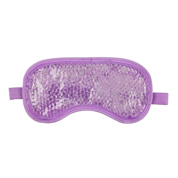 IdeaWorks Gel Bead Eye Mask, Hot or Cold Therapy, Plush Back, Purple