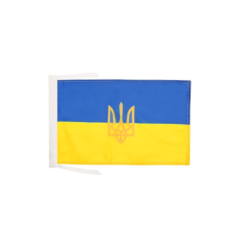 AZ FLAG UKRAINE COAT OF ARMS FLAG 18'' x 12''
