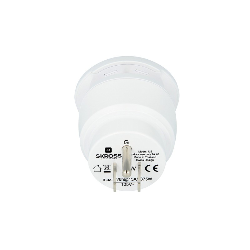 SKROSS Combo World to USA Travel Adapter for Travel from