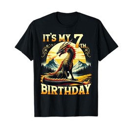 It's My 7th Birthday Dragon 7 Birthday 7 Year Old Boy T-Shirt