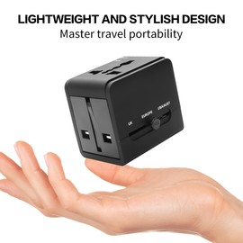 YAODHAOD Travel Adaptor Worldwide 100-240 V, Universal Travel Plug Adapter PD 20 W + QC 18 W USB-C USB-A, Travel Adapter for Germany, USA, UK, Japan, Thailand, Australia