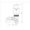 UK Radiators Thermostatic Radiator Valve (TRV) - 15mm Angled Lockshield