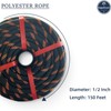 Arborist Rigging Rope Bull Rope Black (1/2 in x 150ft)