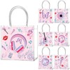 Aliceset 24 Pcs Music Party Gift Bags with Handle Clear