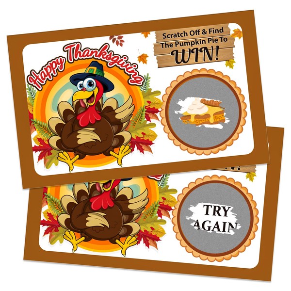GMEMNOV Thanksgiving Scratch Off Game Cards - 36PCS Find The