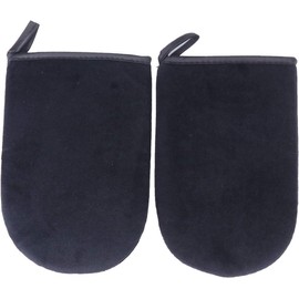 2 Piezas Aplicar Guantes Guante Sol para Bronceador Negros para Uso Fácil Casa