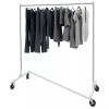 SEGAWE 2X Metal Clothes Garment Rack Collapsible Clothing Stand Rolling