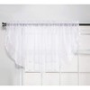Stylemaster Elegance 60 by 24-Inch Sheer Voile Ascot Valance, White