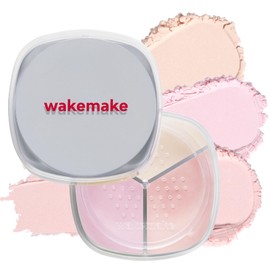 Wakemake StayFixer Multi-Color Powder 03, Satin Pink, Pore Cover, Tone Up, Translucent, Long-lasting, Face Powder, Loose Powder, Shine Control, Makeup Setting, Korean Cosmetics