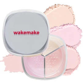 Wakemake StayFixer Multi-Color Powder 03, Satin Pink, Pore Cover, Tone Up, Translucent, Long-lasting, Face Powder, Loose Powder, Shine Control, Makeup Setting, Korean Cosmetics