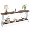 LITTLE TREE 70.9 Inch Industrial Entryway Console Sofa Table, Long,