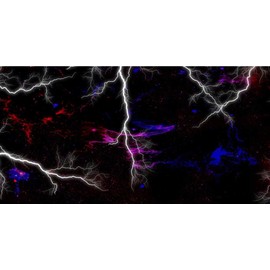 White Lightning Strike Graphic Vinyl Car Wrap Film Sheet + Free Cutter & Squeegee ( Except Sample Size ) (2FT x 5FT / 24" x 60")