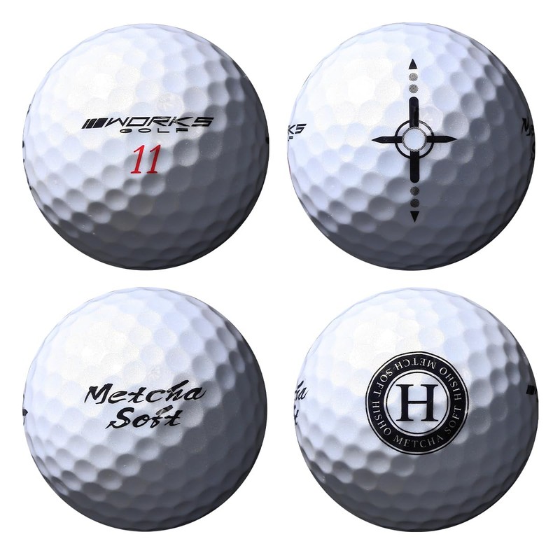 Works Golf (WORKS GOLF) Golf Ball Hisama Meccha Soft Yellow