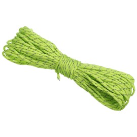 PATIKIL 65ft Reflective Guyline Camping Paracord 3mm Tent Cord Guyline Rope for Camping Tent Tarp Hiking Nylon Paracord Rope Fluorescent Green (20M)