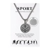 Blue Drop Sport Cross Necklace for Women Men Volleyball Basketball