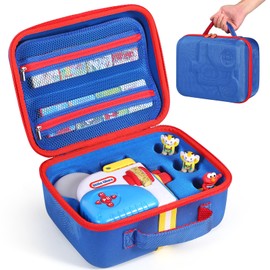 Hard Travel Case Compatible with Little Tikes for Story Dream Machine Books Starter Set, Protective Hard Case Container for Storytime Audio Play Real for Littles Character Collection (Blue)