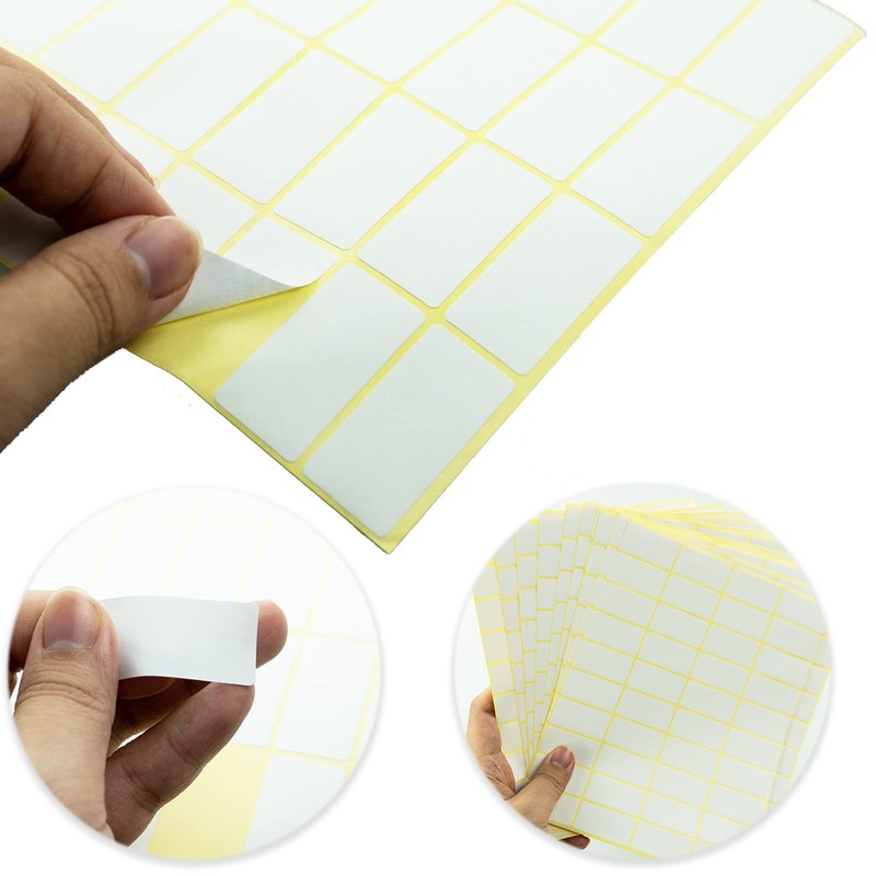 38x19mm,1200PCS Matte White Labels Stickers Small Sticky Labels Name Labels