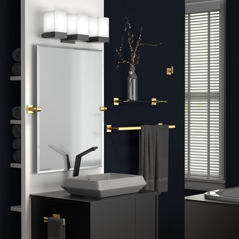 Gatco 4062 Elevate, Towel Ring, Brushed Brass