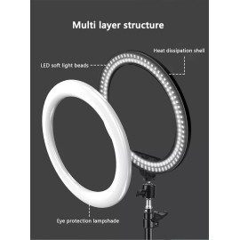 Unbranded 12 inch LED Selfie Ring Light Phone Holder for Tiktok Video Makeup photography