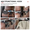 CGEAMDY Pack of 4 Car Headrest Hooks, Portable Car Seat