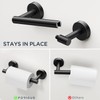 FORIOUS Toilet Roll Holder Black, Wall Mount SUS304 Stainless Steel