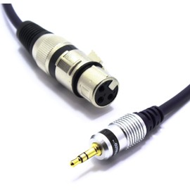 VITALCO XLR Female to 3.5 mm Stereo Jack Cable 3 m Microphone Cable 3-Pin to 3.5 TRS Jack Plug Adapter