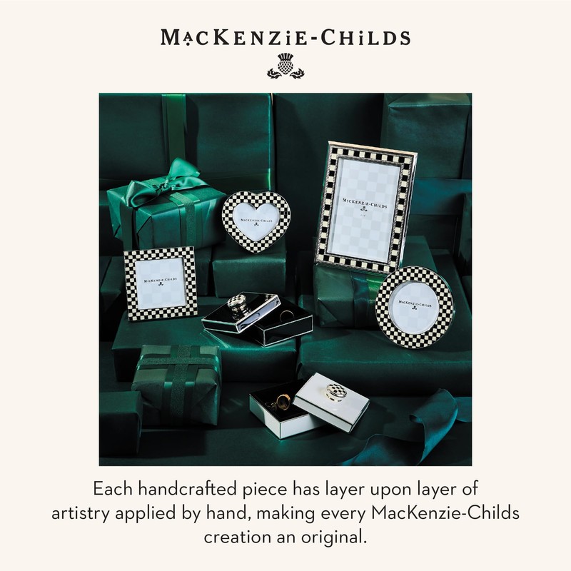 MACKENZIE-CHILDS Decorative Picture Frame, 4" x 6", Black-and-White Celebrate