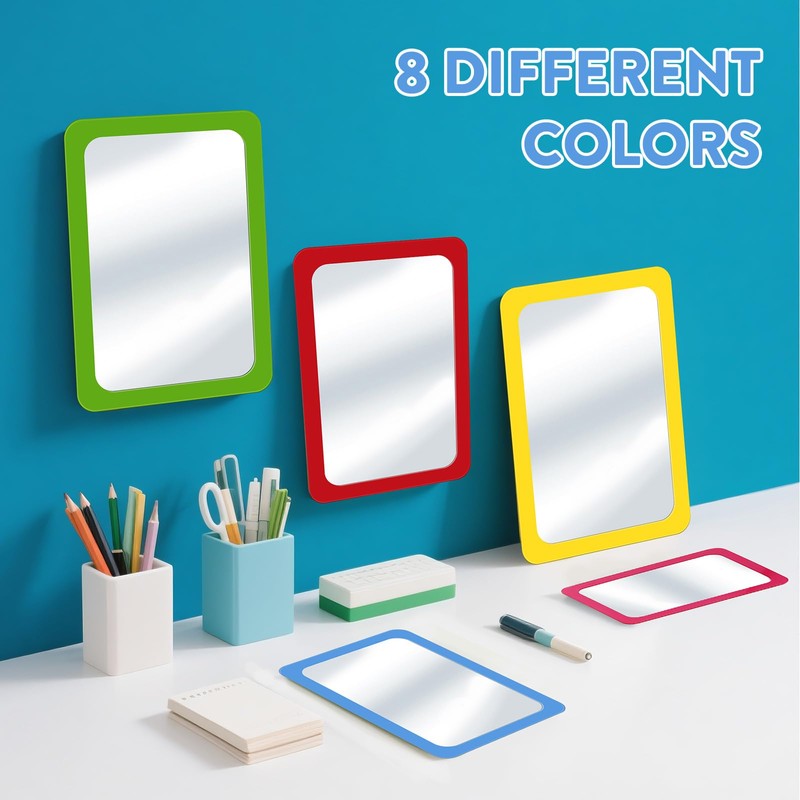 mzfoo 32 Pcs Small Mirrors for Kids Preschool Mirrors Bulk