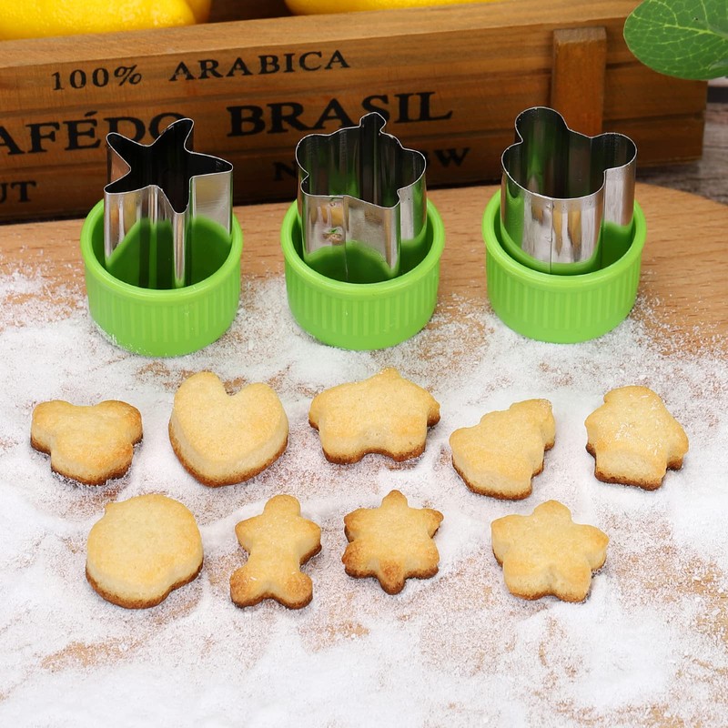 NEW LIVE 35 Pack Cookie Cutters Vegetable Fruit Cutter Shapes