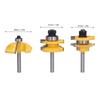 3Pcs Rail Stile Router Bits Roman Ogee Bit Woodworking Groove