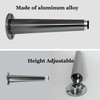 Smaxcn 4-Pack 4 Inch(10cm) Grey Aluminum Alloy Cabinet Legs with