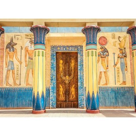 SADFA Egyptian Backdrop 7x5ft Ancient Egyptian Temple Pharaoh Hieroglyphic Photography Backgrounds Wall Mural Ancient Egypt Theme Party Decorations Photoshoot Booth Props