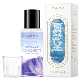 Lash Shampoo Concentrate (150ml/ 5.12oz): Deep Cleanse, Long-Lasting Hydration, Gentle Formula Eyelash Cleanser Concentrate For Sensitive Eyes & Lash Extensions Makes Up To 30.7oz (Unscented)