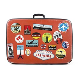 Luggage Sticker Suitcase Patch Vintage Travel 17x Labels Retro Vintage Style Vinyl Sticker