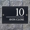 Badgemaster Layered Glass Effect Modern Anthracite Acrylic House Number Sign