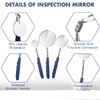 Copkim 3 Pieces Telescoping Inspection Mirror Stainless Steel Extendable Mechanic