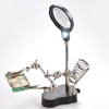 Magnifying Glass Soldering Station Professional LED Lamp Magnifier with Auxiliary
