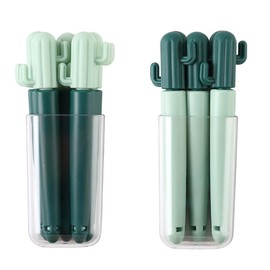 Cabilock 14Pcs Snack Sealing Clips Cactus Shape Bag Sealers for Food Storage Reusable Food Bag Clamps for Kitchen Organization 4.68 X 1.10 X 0.39 Inch