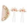 SAFIGLE 3pcs Chinese Ancient Style Hairpin Set with Acetate Comb