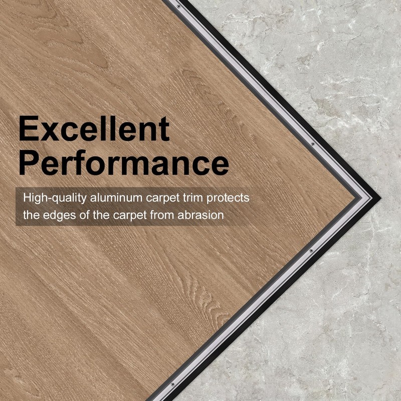 Jiekayi 6-Pack Metal Carpet Floor Transition Strips, 36in Carpet to