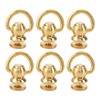 12 Sets D Ring Stud Screw Gold Brass Metal Plating