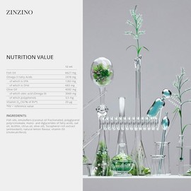 ZINZINO Balanceoil Aquax - Omega-63 ptimo, Contribuye Al Funcionamiento Normal Del Cerebro Y Del Sistema Inmunolgico, Mantiene Los Niveles De Epa Y...