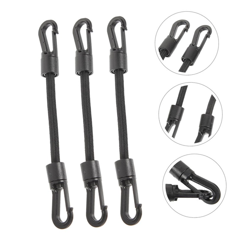 COHEALI 4pcs Portable Elastic Hook Straps Multi Function Buckle Ropes