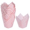HARFINGTON 50pcs Tulip Cupcake Liners Greaseproof Baking Cups Paper Cupcake