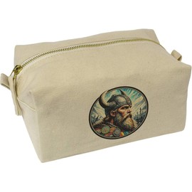'Viking Warrior' Canvas Wash Bag/Makeup Case (CS00038912)
