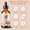 Aceite de Almendras Dulces Orgánico Sweet Almond Oil, Cold-Pressed, Unrefined,