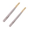 OATIPHO 2sets 2pcs Electroplated Stainless Steel Eyebrow Tweezers Flat and