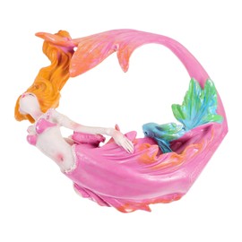 VILLFUL Mermaid Figurine Decor Premium Resin Fish Tank Ornament Vivid Landscape Decoration for Aquariums Lightweight Easy to Care for Enhancing Fish Tank Aesthetics