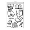 WooYangFun Craft 1pcs Book Collection Background Clear Stamp for Card