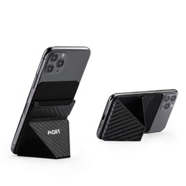 Moft X Universal/Portable Phone Stand w/Cards RFID Protection Holder Carbon BLK